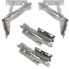 1 Pair Cabinet Sofa Bed Sprung Hinge Lift-Up Hinge Flap Support Adjustable 80° Opening Storage Cabinet Triangular Spring Hinges