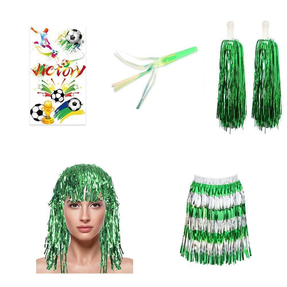 Eco-Friendly Football Fan Costume Set Lightweight Sports Event Noise Maker  Cheerleading