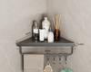 Bathroom Corner Storage Rack Punch-Free Toilet Alumimum Organization Storage Shelves for Wall Toiletries Shower Accessories New
