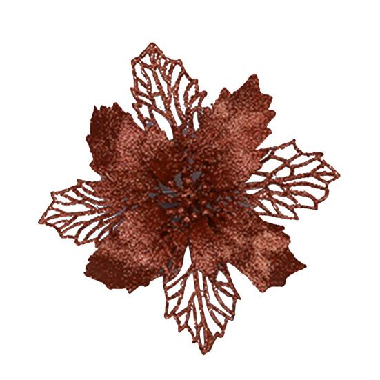 Glitter Christmas Hollow Flower Tree Hanging Ornament Festival Xmas Window Decor