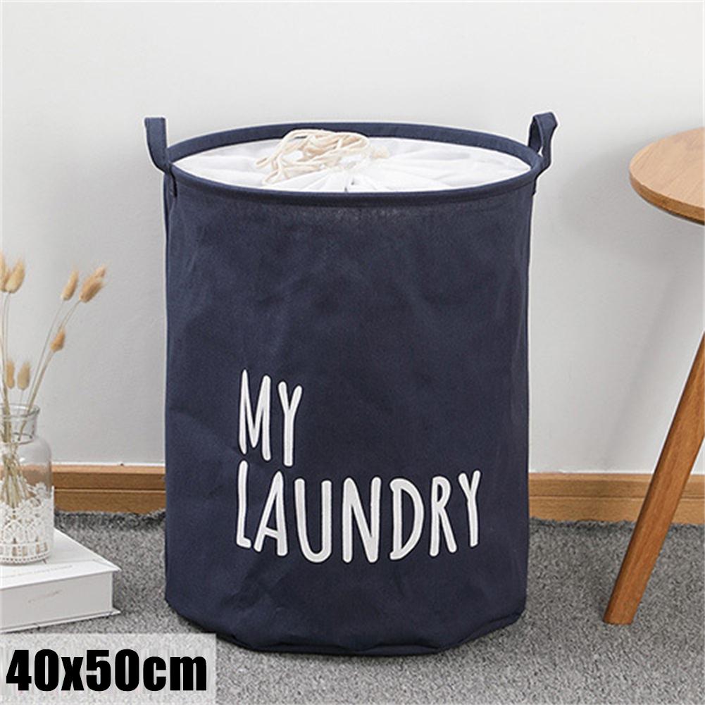 Fabric Storage Basket Clothes Waterproof Bag Foldable Laundry Bucket Cotton And Linen Material, Waterproof, Portable Design