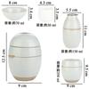 Sake and Hot Sake Set - Ceramic 5-Piece Set: 1 X 150ml Sake Carafe, 2 X 30ml Sake Cups, 1 X 350ml Sake Carafe, 1 X Sake Warmer, 1 X 70ml Lid. The Cara