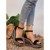 New Large-sized Women's Shoes with A Flat Heel and Thick-soled Sandals