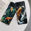 High End Ornamental Fish and Koi Carp Phone Case For Samsung Z Flip 7 6 5G Galaxy Z Flip 5 4 3 Black Hard Cell Cover Luxury PC