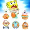 Adorável Conjunto de Figuras de PVC de Armadilha de Caranguejo do Bob Esponja Calça Quadrada Para Decorações de Festa de Aniversário