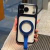 Matt Transparent Magnetisch mit Ringständer Handyhülle für iPhone 17 16 14 15 13 12 Pro Max Galvanisierte Schutzhülle