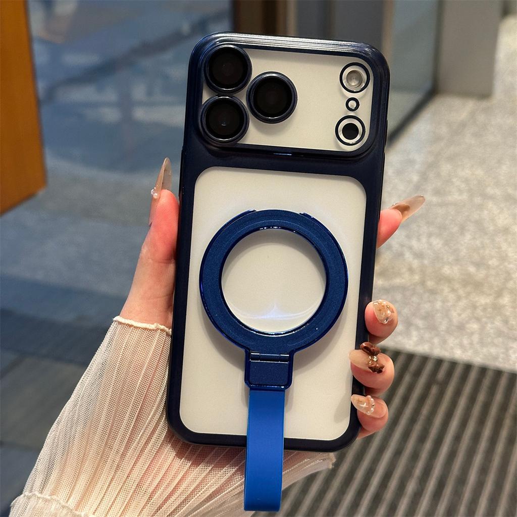 Matt Transparent Magnetisch mit Ringständer Handyhülle für iPhone 17 16 14 15 13 12 Pro Max Galvanisierte Schutzhülle