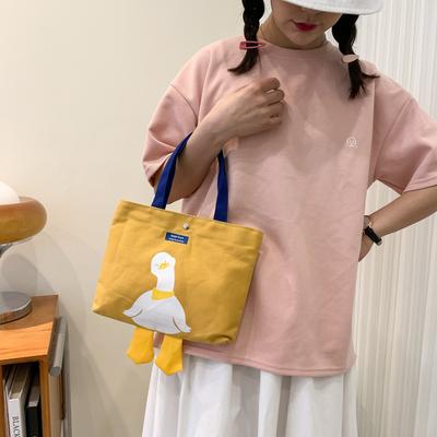 Nouveau sac d'été pour femmes en toile de canard, sac à main mignon et à la mode, sac d'étudiant à bandoulière frais et simple