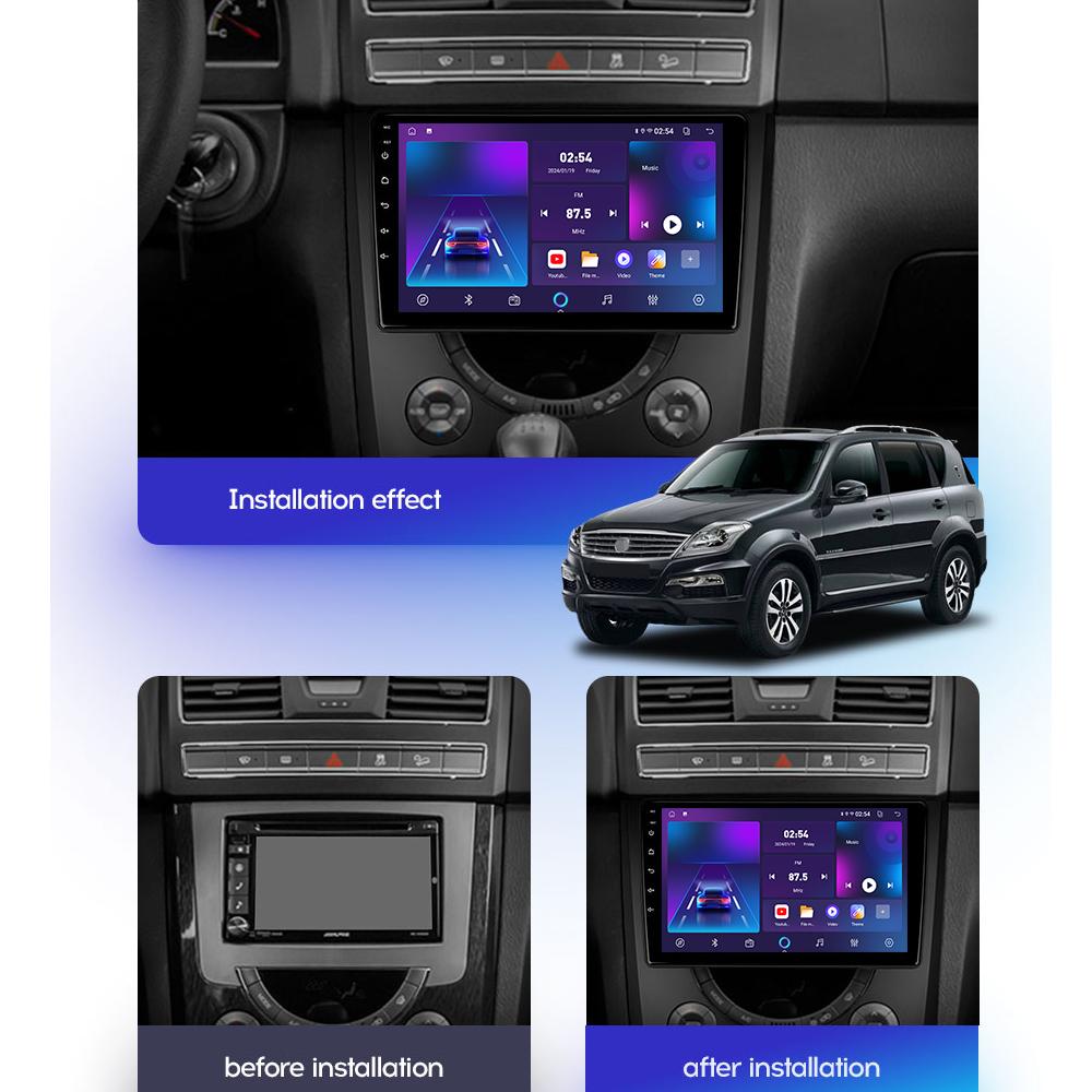 Android Car Radio For SsangYong Rexton III 2012-2016 Multimedia Player Head Unit Stereo GPS Navigation BT WIFI 1+16GB