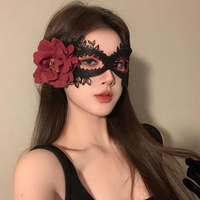 

Маска для костюма на Хэллоуин, маска в готическом панк-стиле, для вечеринки, танцев, кружевное украшение, реквизит, для женщин и девушек, косплей, украшение лица мышьяковый
