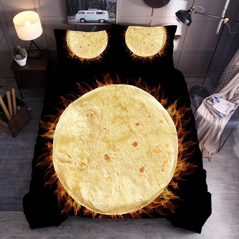 

Vibrant Trendy Queen King Comforter New Home Textile Bed 2 3 Piece Japanese And Korean Sets Tortillas 698 Comforter (quilt)-EU Single(135*200cm)3pcs