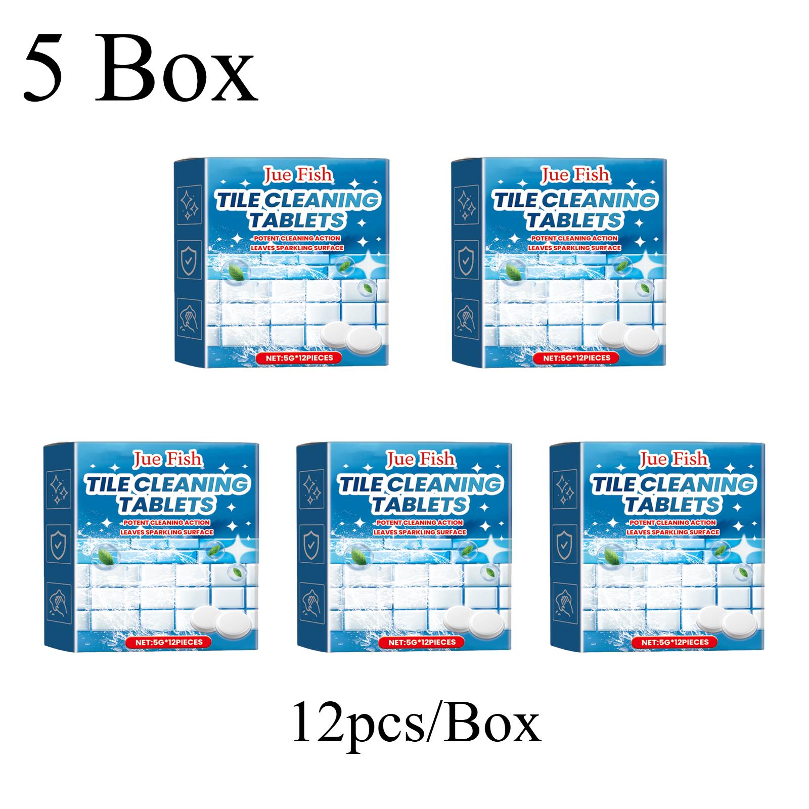 

5Box Tile Cleaner Tablets Powerful Oil Dirty Stain Removal Foam Cleaner Ceramic Floor Cleaning Brightening Polishing Agents 5 Box