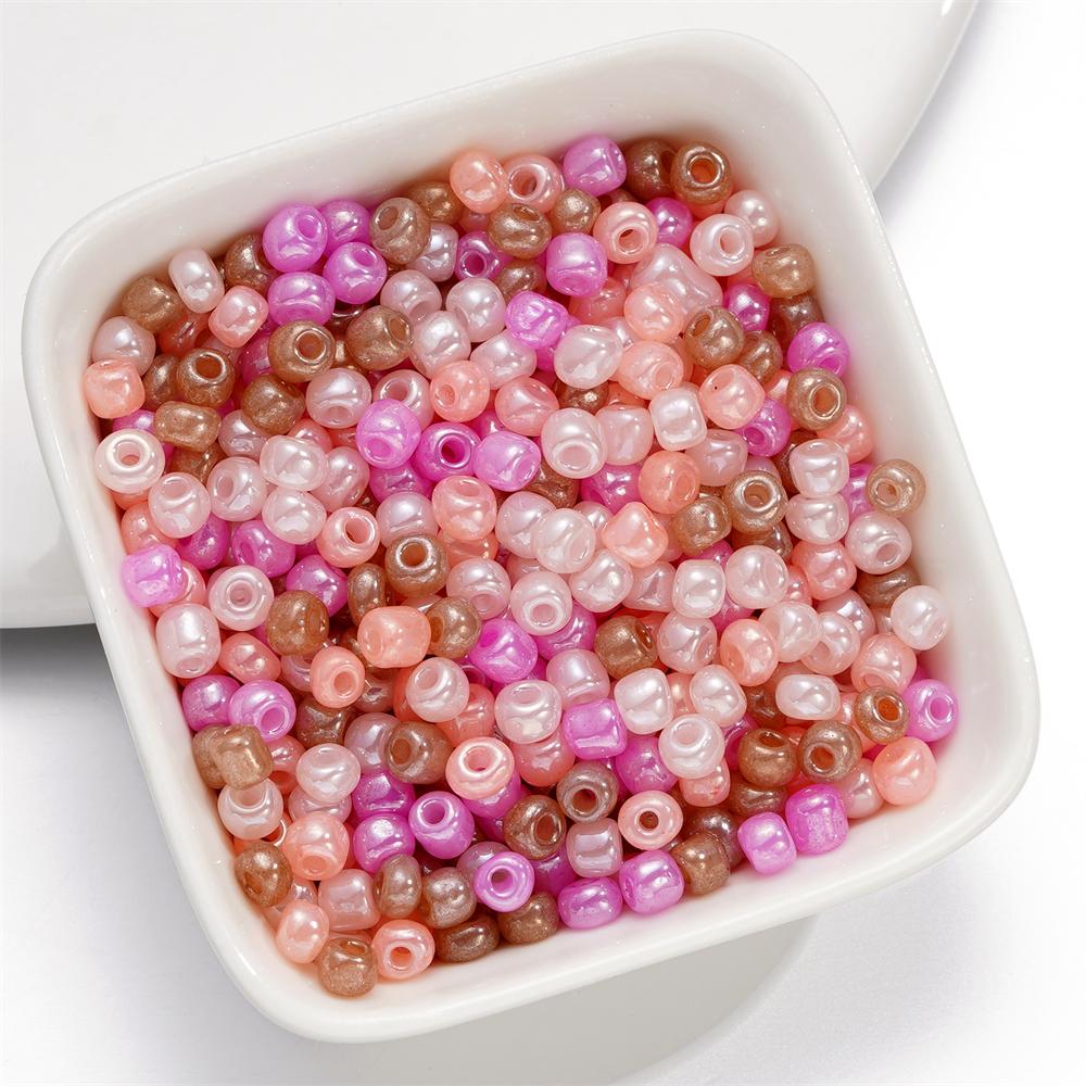 10g/lot 4mm Macaroon Color Glass Round Seed Beads Czech Spacer Seed Spacer BeadsFor DIY Jewelry Making Needlework Accessories