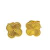 Shajin Schmuck Vierblättriges Kleeblatt Gold Simuliert Ohrstecker - Damen Leichte Luxus Accessoires