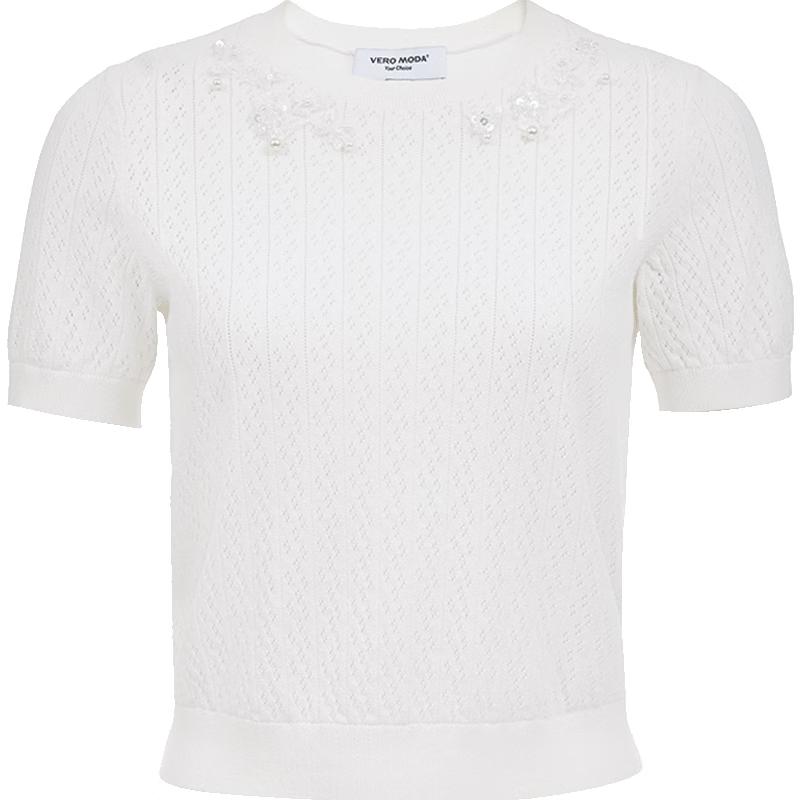 VEROMODA Women s Beaded Sequin Knit Top XL