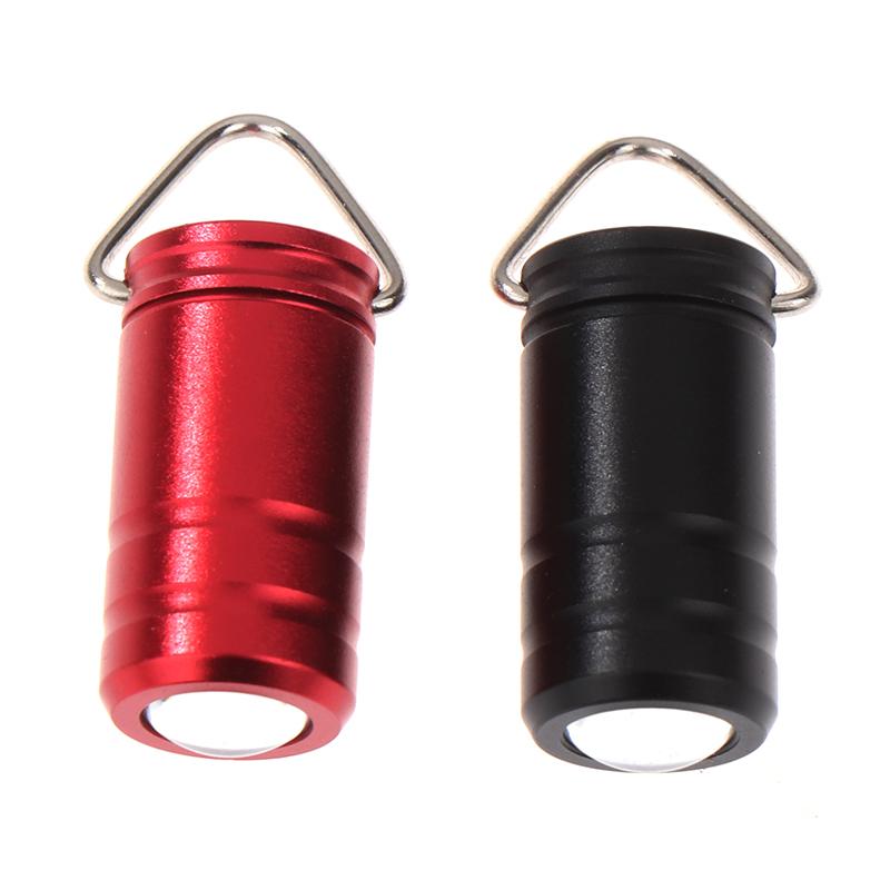1Pc Mini Pocket Button Battery Led Flashlight Protable Bright Long Lifetime Waterproof Key Ring Gift Torch Outdoor Supplies