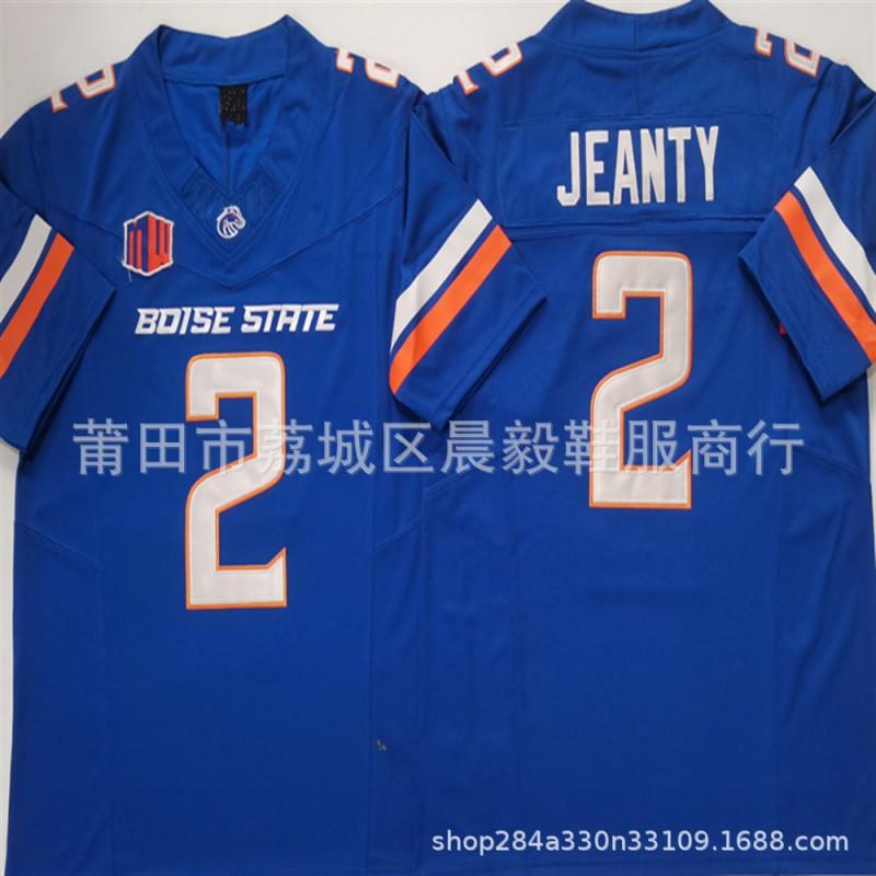 Boise State Broncos NCAA College Football Jersey 2 Jayden Jeanty Embroidered Cotton Blend Uniform Men