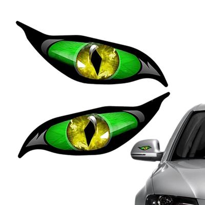 Car Side Mirror Decal - Scary Eye Reflective Decal Mirror Cover - 2 X
