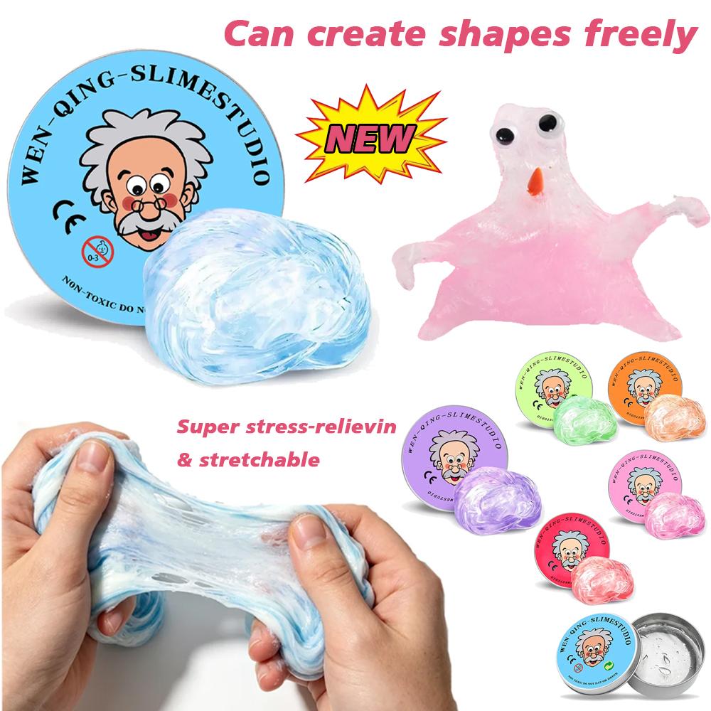 Topmix Light Sale Reusable Putty Liquid Crystal Bouncy Slime Toy Set Kid Safe Mud Stress Relief Toy Color Clay Handmade Diy Handgum Playdough