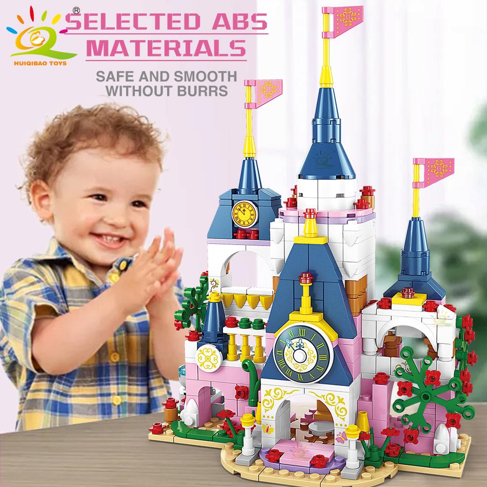 447PCS 6IN1 Friend Series Princess Pink Dream Castle Building Block for Girls Queen House City Bricks Set Children Toy