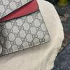 [Pre-Owned] Dionysus Chain Tiger Head Buckle Logo Canvas And Leather Shoulder Bag Small - Very Good #T92N1H