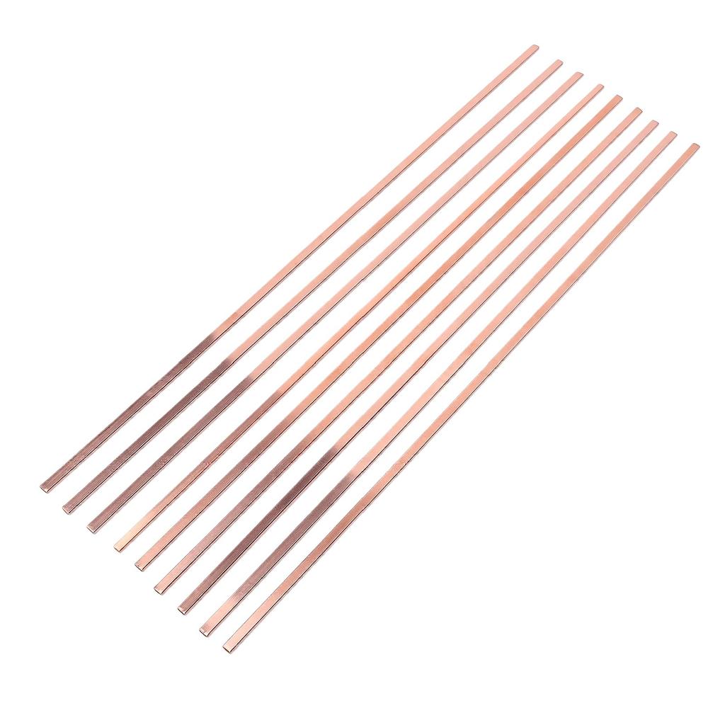 20 Pcs Silver Solder Brazing Rods BCuP 5 15percent Silver Flat Welding Rods 0.05x0.13x10 Inches for HVAC Refrigeration