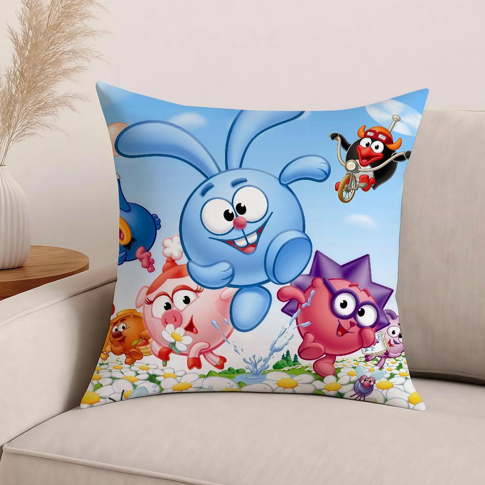 Cartoon S-Smeshariki Pillow Case Office Cushions Suitable For Sofa Car Bedroom Decorative Cushion Cover
