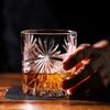 4pcs Sets Whiskey Glass Set Engraved Brandy Wine Glasses for Gifts Clear Lead Free Beer Drinking Glasses Scotch Liquor Barware