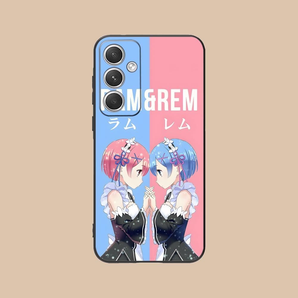 ReZero Rem Ram Matte TPU Mobile Phone Case for Samsung Galaxy S26 S25 S24 S23 S22 S21 S20 Note20 Plus FE Ultra Colorful Cover