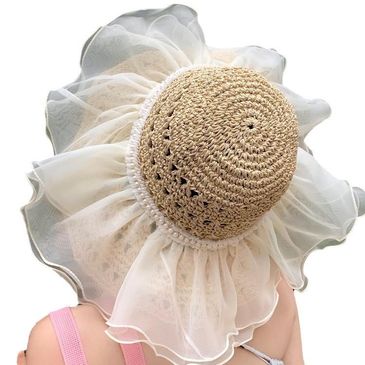 Trendy Style Korean Summer Hat For Adults With Large Brim And Design Protective