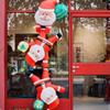 Inflatable Decoration with Three Santa Figures Tall 2.4 M Christmas Festive