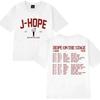 Kpop J-Hope Hope On The Stage Tour Setlist Printed T Shirt 2025 Men Women Fashion Y2k Short Sleeve T-shirts Unisex Cotton Tops