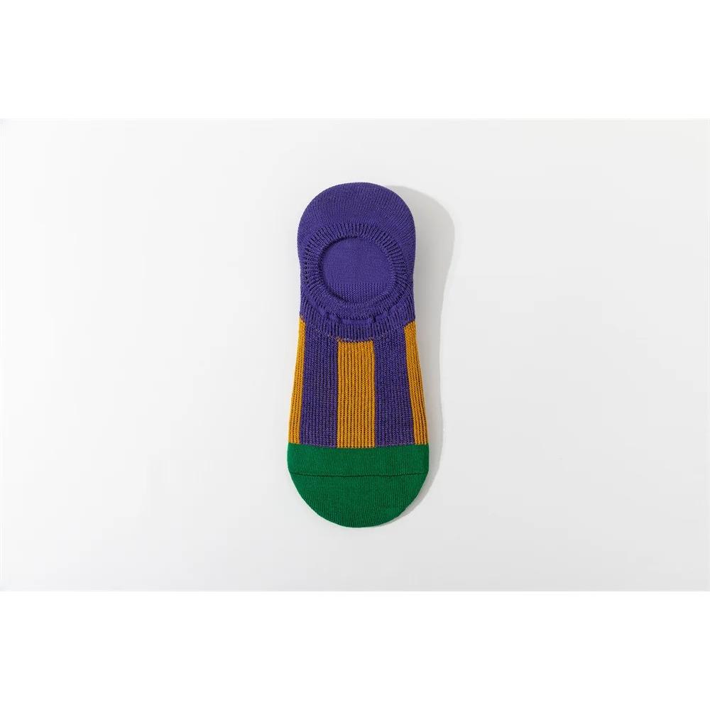 10 Colors High Saturation Dopamine Color Striped Ins Trendy Skateboard Sports Style Vertical Striped Ankle Socks New