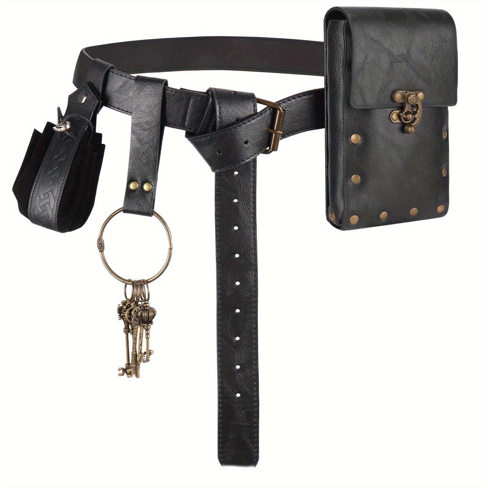 

Style Collision! Steampunk Phone Bag featuring Medieval Leather Belt the First Choice designed for Renaissance Cosplay Costume Accessories