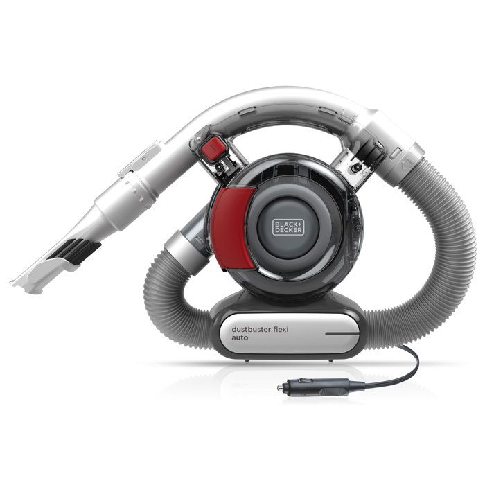BLACK+DECKER PD1200AV Dustbuster Flexi Auto - 12V Handheld Vacuum Cleaner - Car Connection - Cyclonic Action