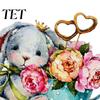 Childrens Bedroom Wall Stickers Watercolor Rabbit & Flowers Light Switch Sticker, Cute Bunny Peel And Stick Decal, Nursery Room Decor PVC Waterproof