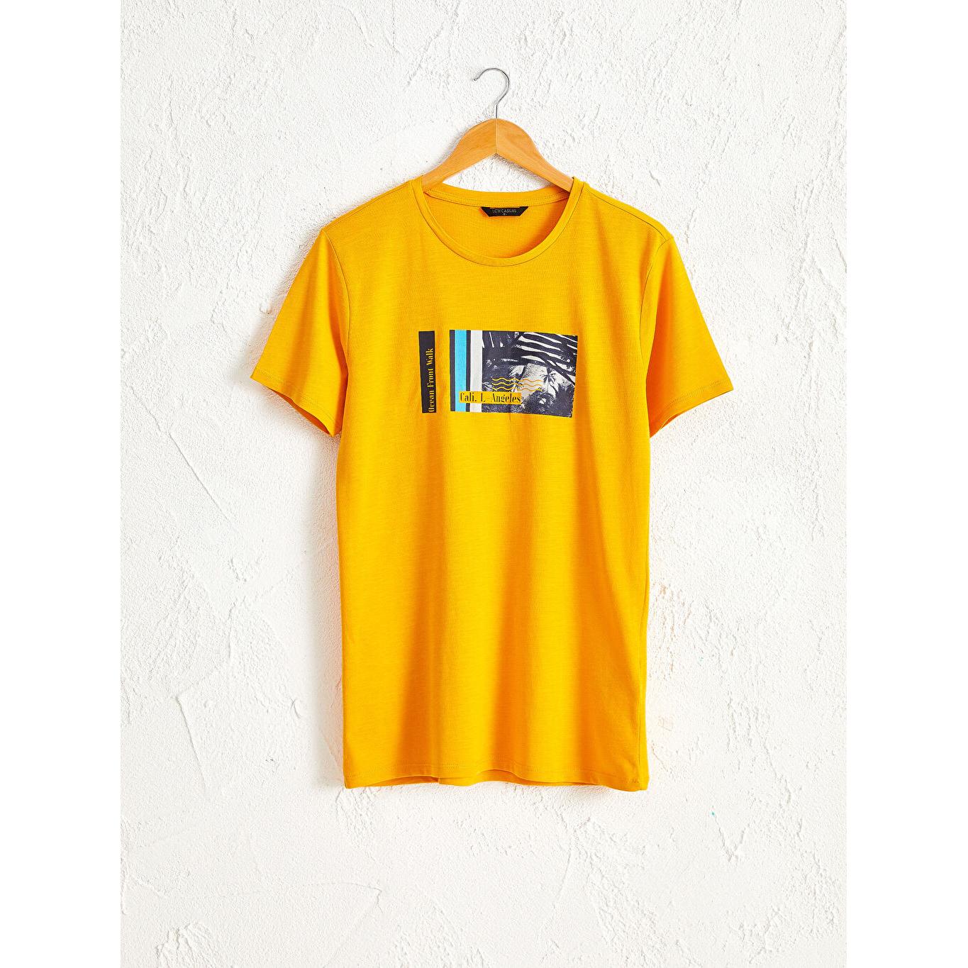 

Футболка большого размера с принтом на велосипедном воротнике, желтая