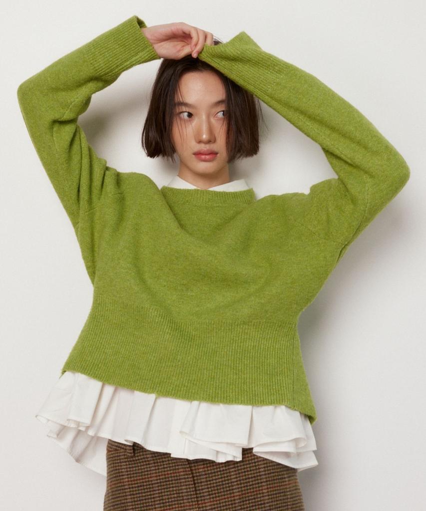 Okuka Essential Oversized Frill Shirt - White