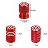 For VOLKSWAGEN VW 4Pcs Car Tire Valve Covers Aluminum Wheel Stem Air Valve Caps For Volkswagen GOLF MK6 Polo Tiguan VW GTI CADDY