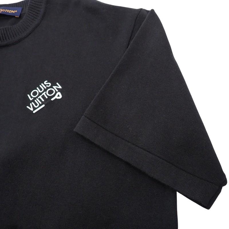 LOUIS VUITTON  L Short sleeve T-shirt black cotton mens
