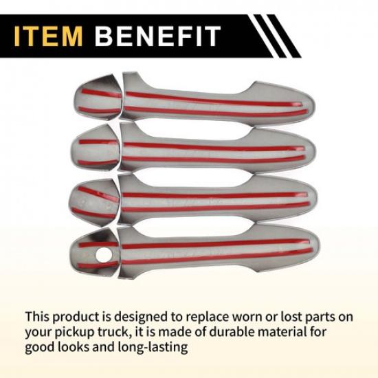 4pcs Exterior Door Handle Cover for Toyota Tacoma 2016- without Keypad