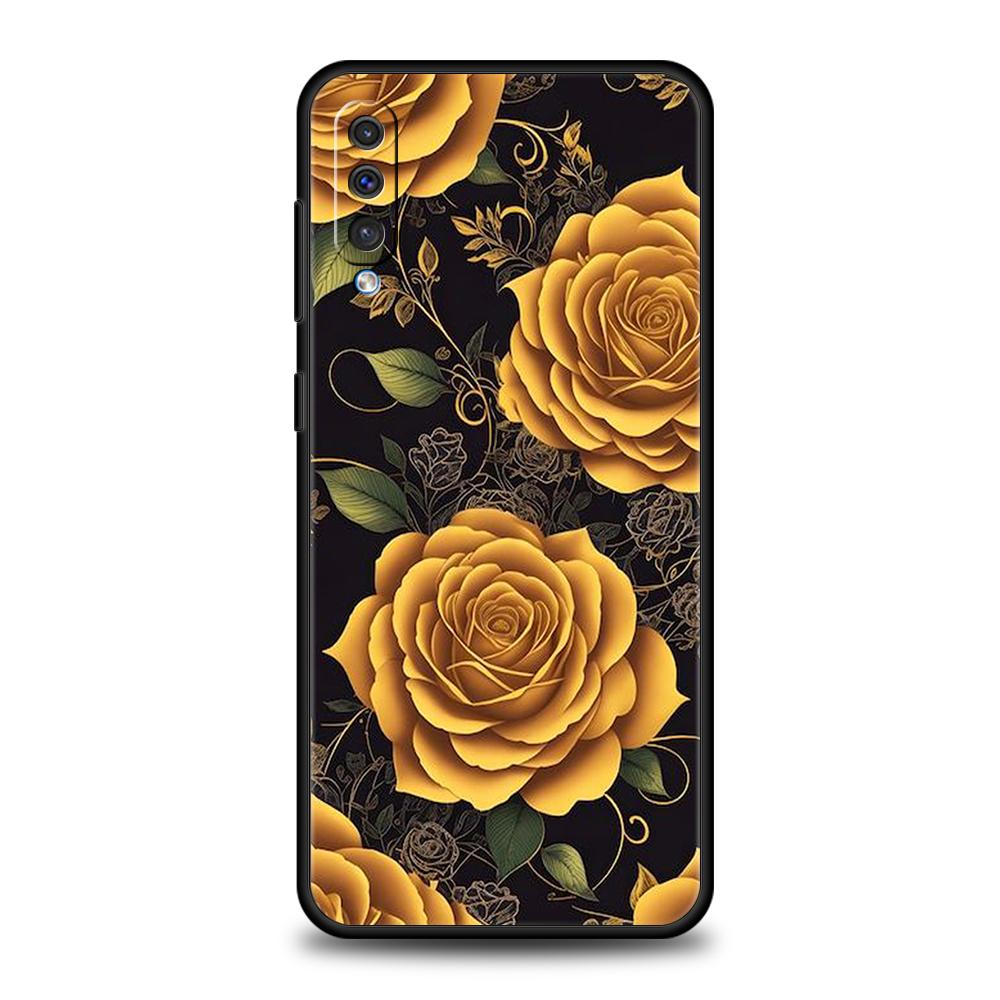 Flower Phone Case for Samsung Galaxy A24 A13 A53 A73 A33 A22 A12 A02 A03 A05 A70 A50 A10 A20 5G Silicone Shell Capas Bags Fundas
