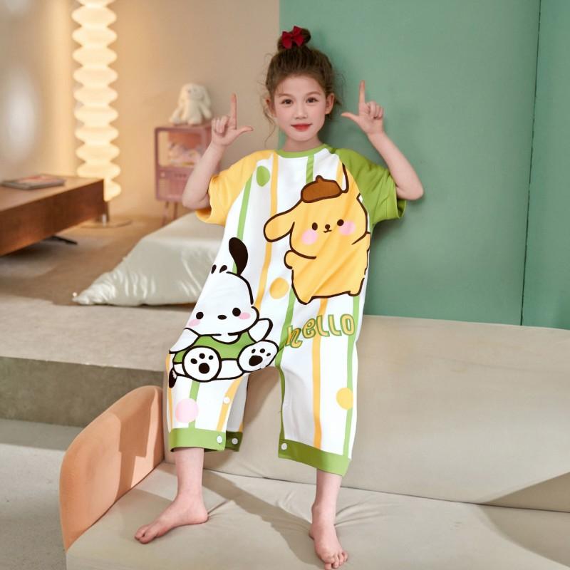 Kids One-Piece Pajamas Modal Sleepwear Girls Toddler Soft Breathable