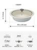 CB JAPAN Pot 24cm with Glass Lid Ceramic Painted Gray Fire For 2 to 3 People Tabletop Pot that can be used all year round copan [IH/Gas Compatible]