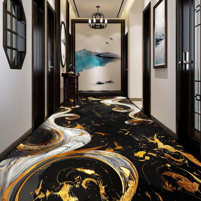 Marble Decoration Long Corridor Carpet Living Room Luxury Runner Rug Hotel Party Aisle Floor Mat Home Room Doorway Hallway Rugs
