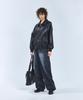 Standarderror 87-Stan058 Raglan Leather Blouson Jacket Black