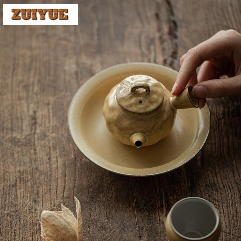 130ml Coarse Pottery Handmade Teapot Japanese Boutique Side Handled Teapot Retro Pot Household Tea Maker Kettle Cha Ornaments