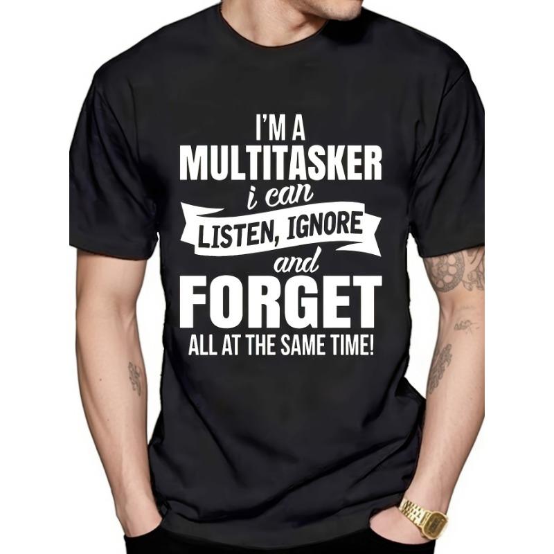 Men s Black T-Shirt Summer Short Sleeve T-Shirt S