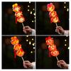 Red Chinese New Year Paper Lantern Traditional Light Up Candied Haws Lantern for Spring Festival Home Decoration Mid-Autumn Hanfu Cosplay