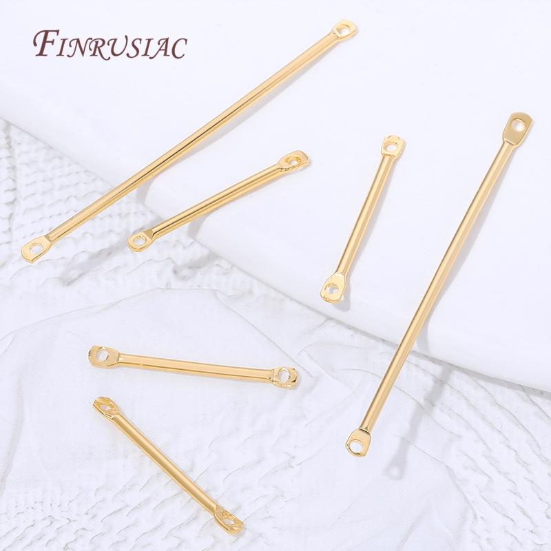 10/20Pcs 18K Gold Plated Double-hole Connector Bar,Jewelry Making Link Bar,DIY Earrings&Necklaces Accessories
